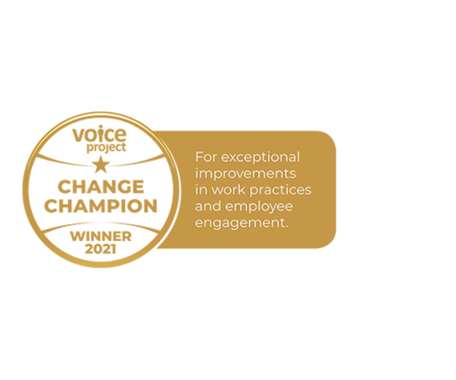 VP Change Champion logo and text 2021 - Website Footer